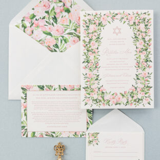 Floral Bat Mitzvah Invitation