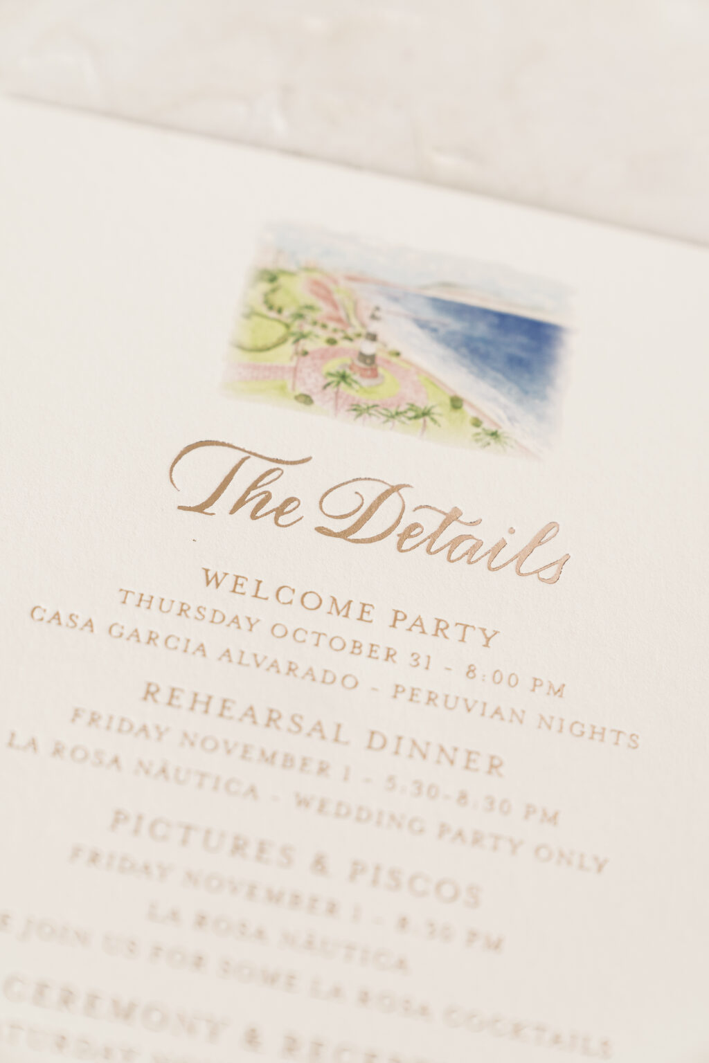 foil stamping details card