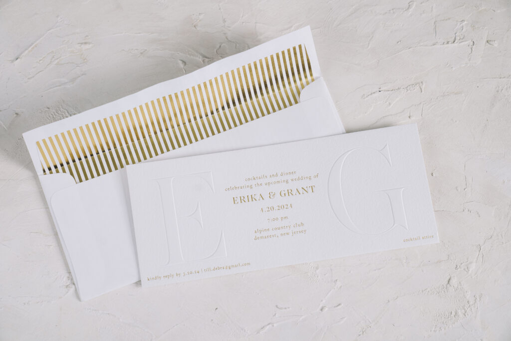 Blind Emboss & Foil Invitation