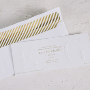 Blind Emboss & Foil Invitation