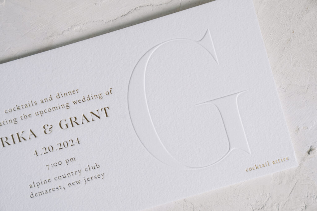 Blind Emboss & Foil Invitation