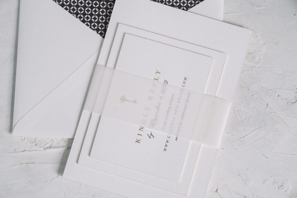 Belly Band Wedding Invitation