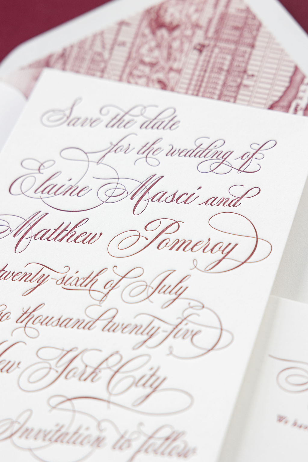 Letterpress Save the Date