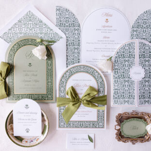 Bella Figura Letterpress Wedding Invitation Suite