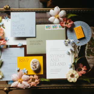 Letterpress Wedding Invitation Suite