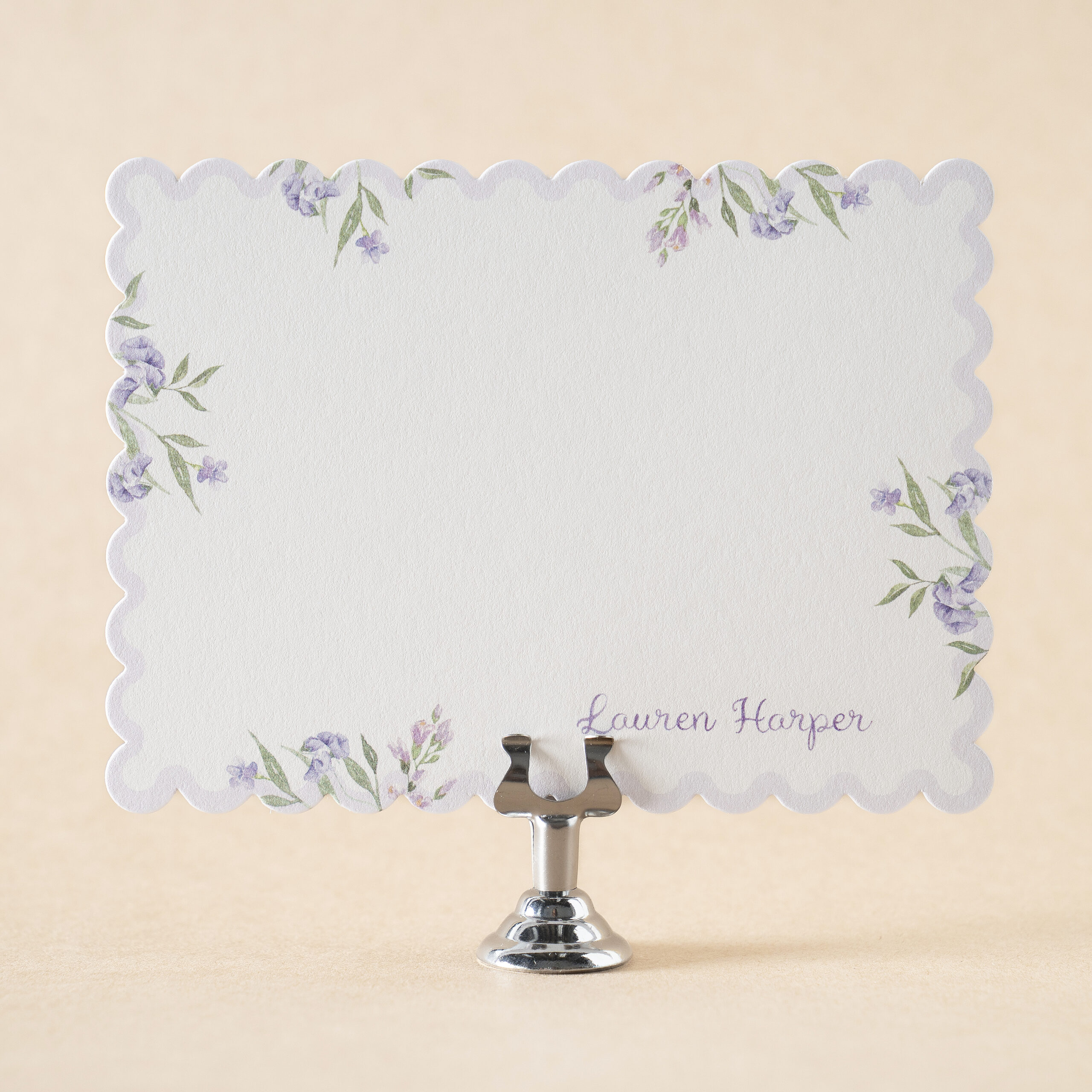 Lauren Social Note Card design