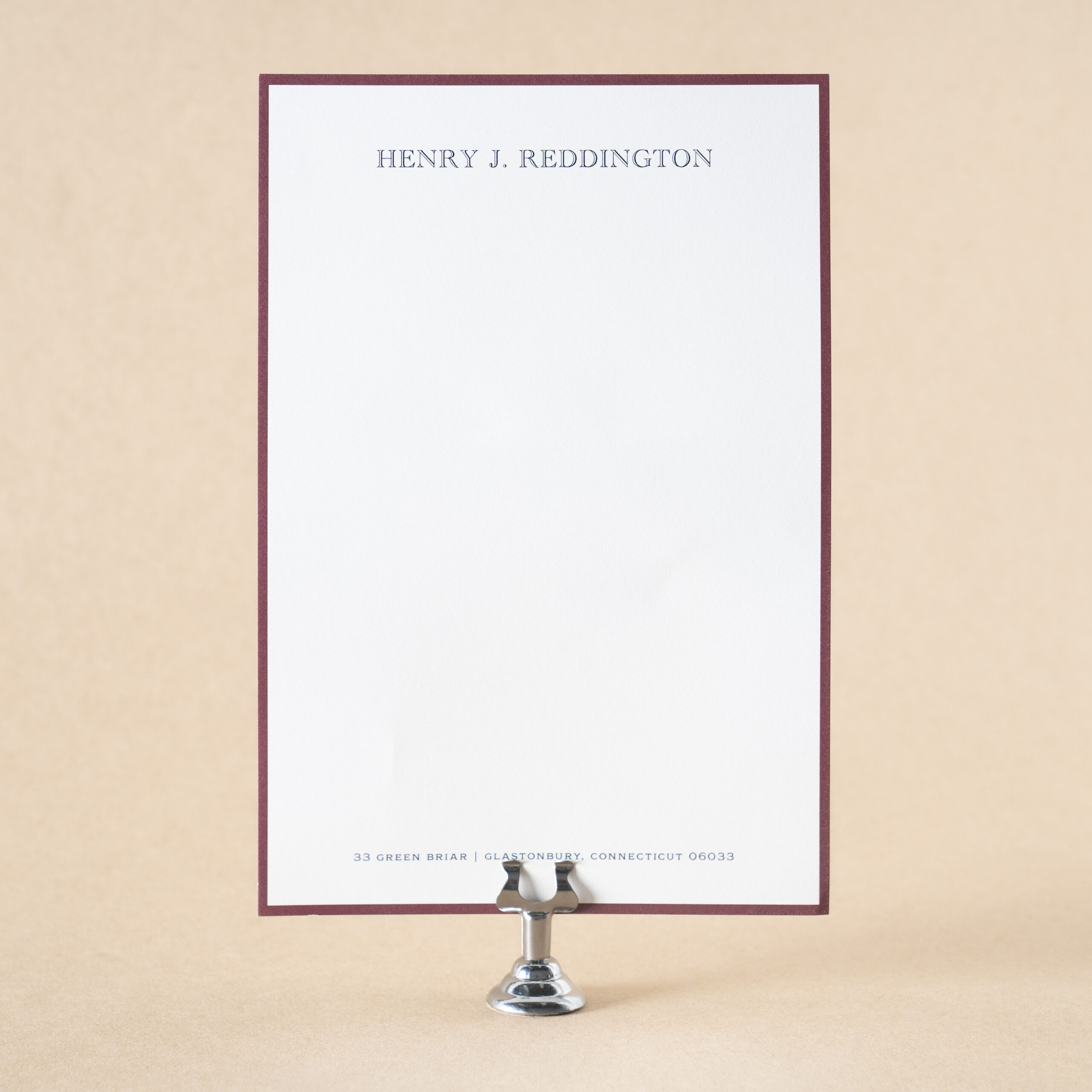 Reddington Social Lettersheet design
