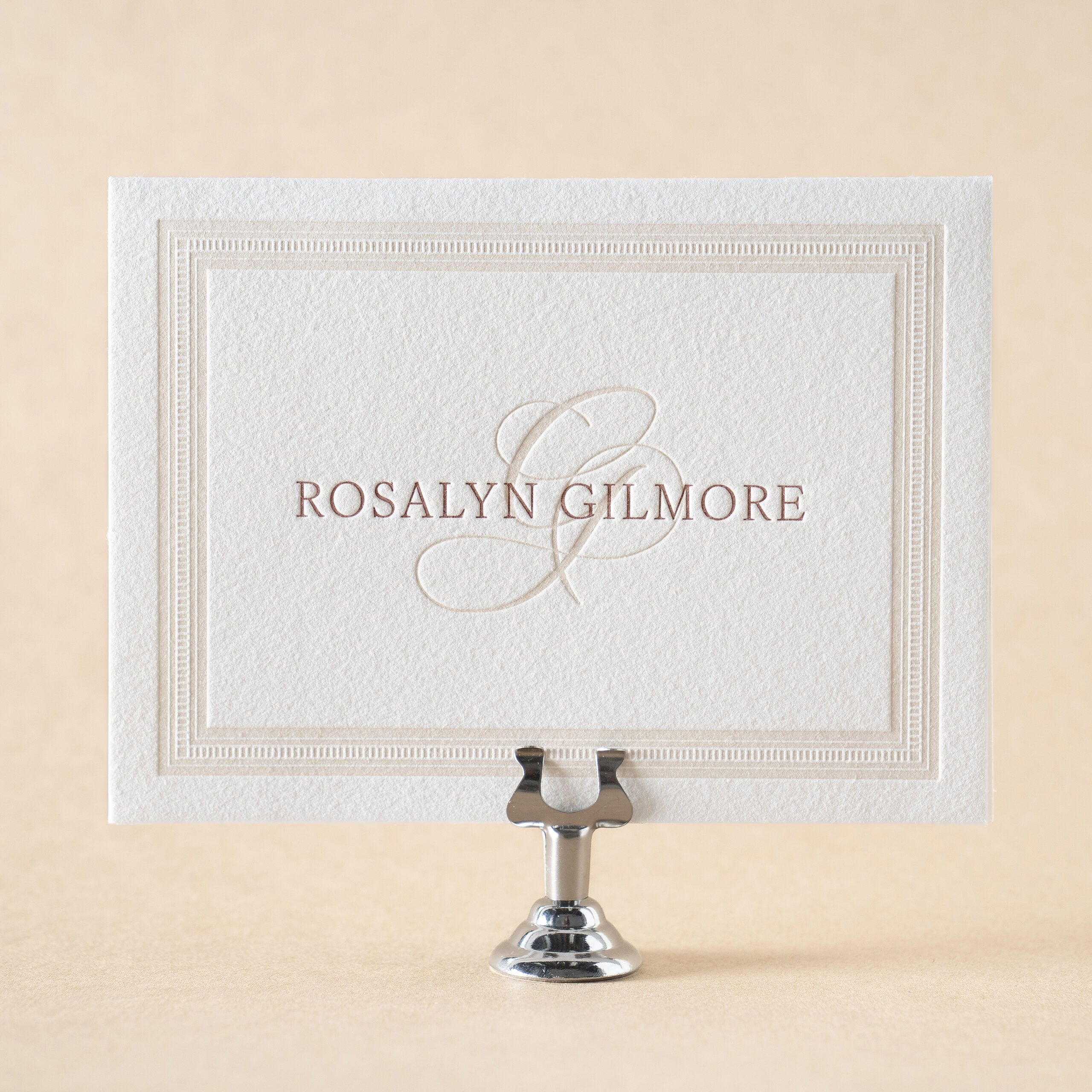 Rosalyn Social Note Card Folded design
