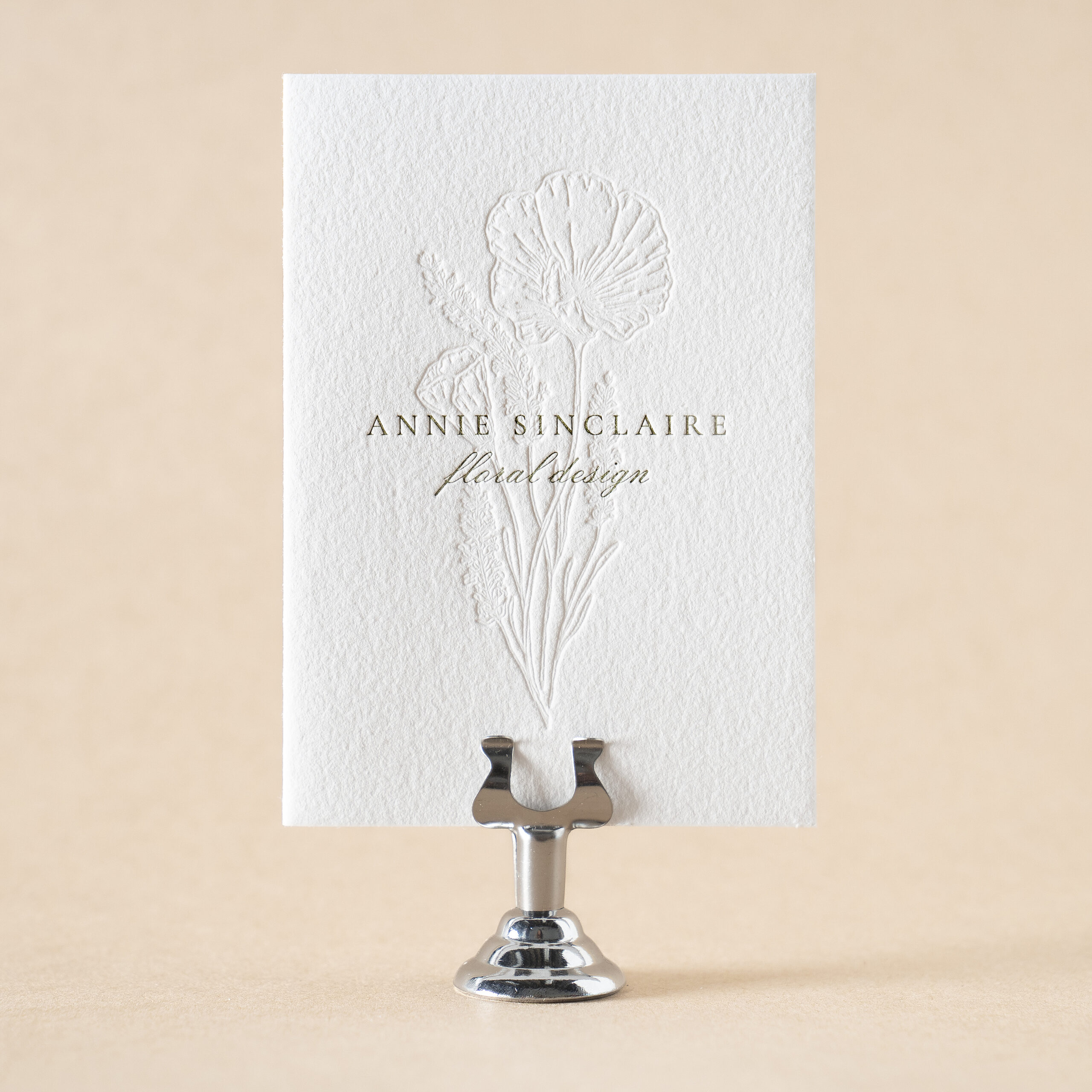 Sinclaire Social Note Card Folded design