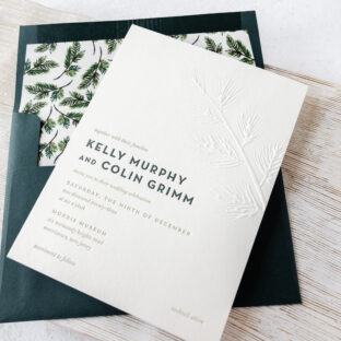 custom wedding letterpress invitation