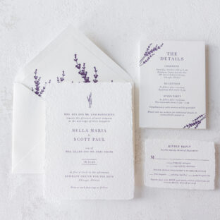 Letterpress Invitation on Handmade Paper