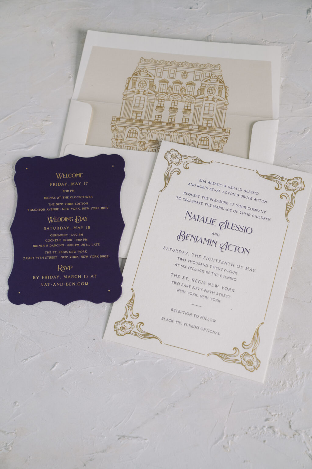 Letterpress and Foil Wedding Invitations