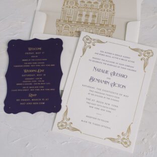 Letterpress and Foil Wedding Invitations