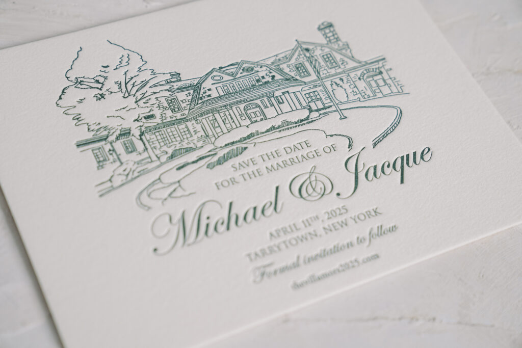 Letterpress Save the Dates