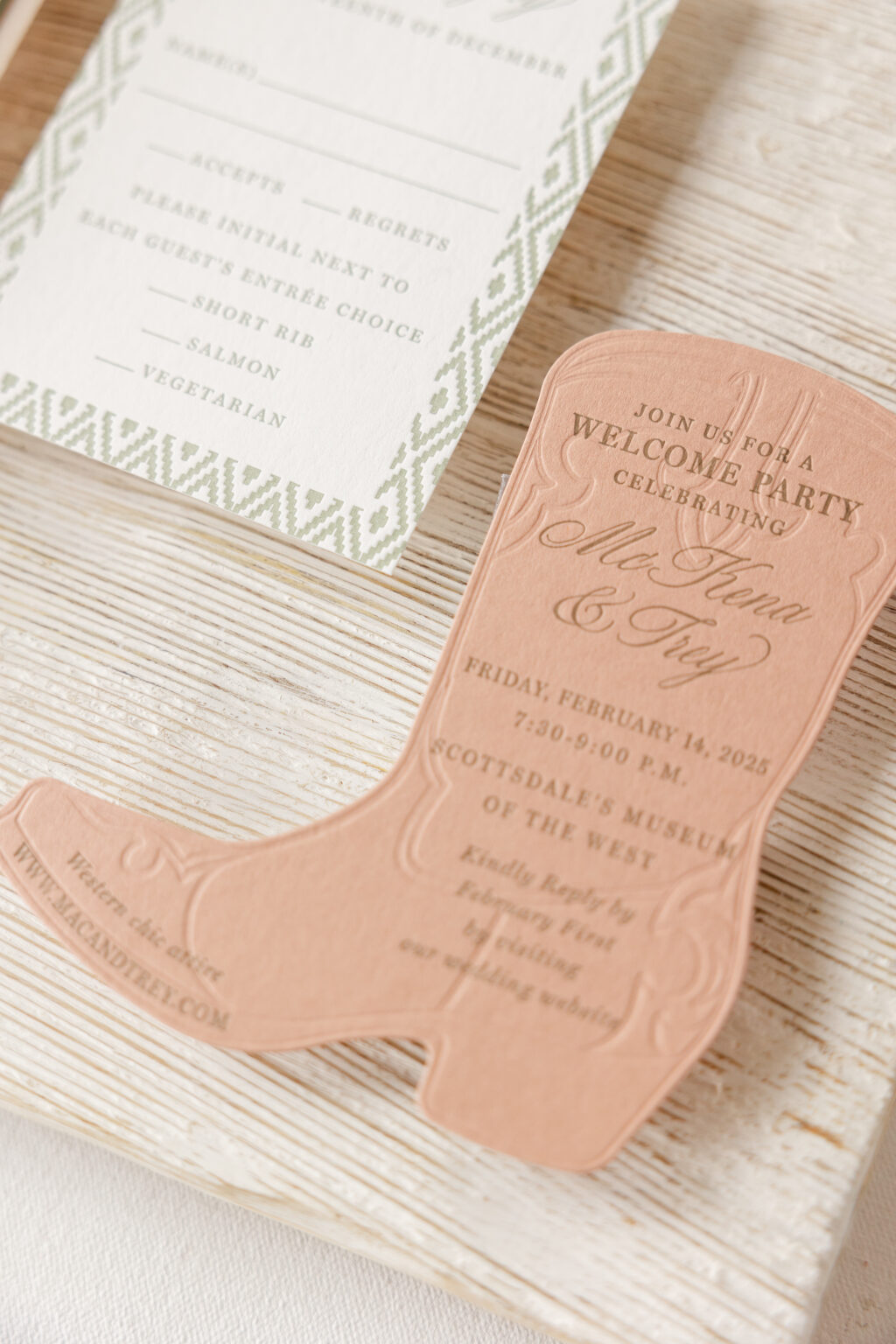 Southwest Inspired Letterpress Wedding Suite