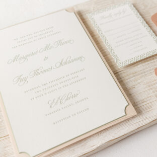 Southwest Inspired Letterpress Wedding Invitations