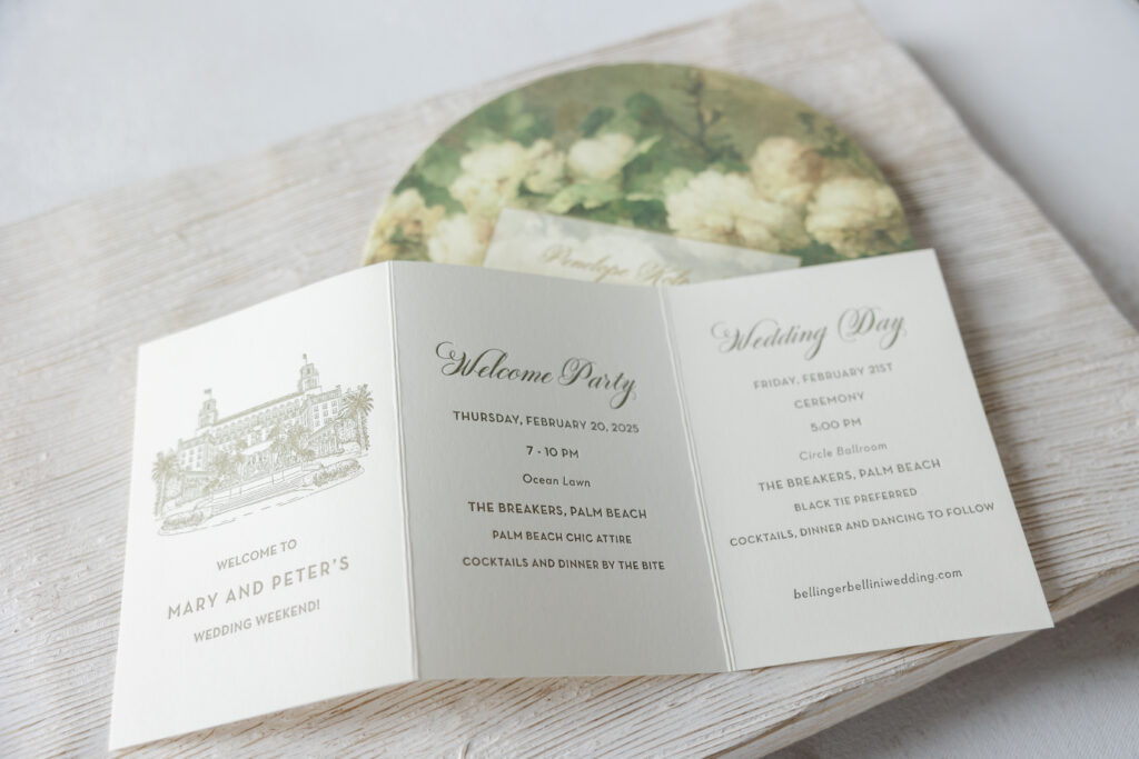 wedding weekend trifold