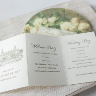 wedding weekend trifold