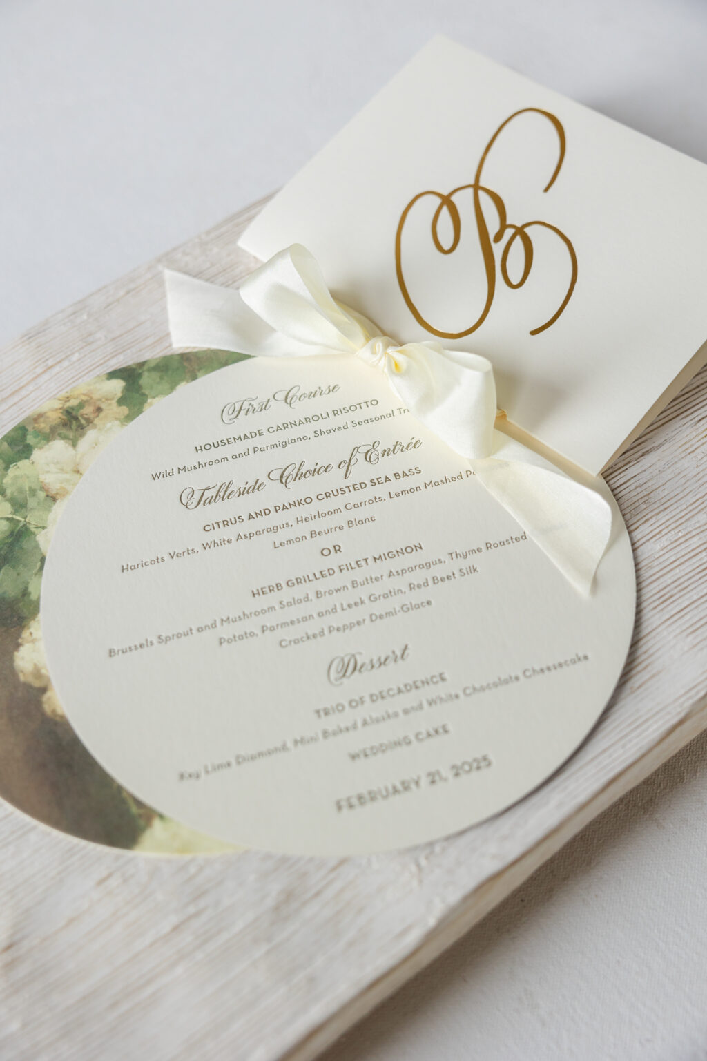 wedding menu