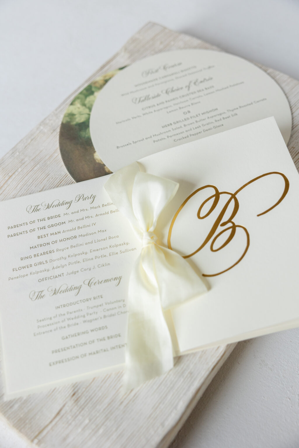 Day Of Pieces wedding program