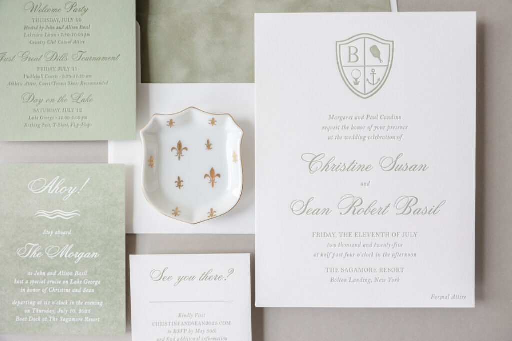 Wedding Invitation with Custom Crest