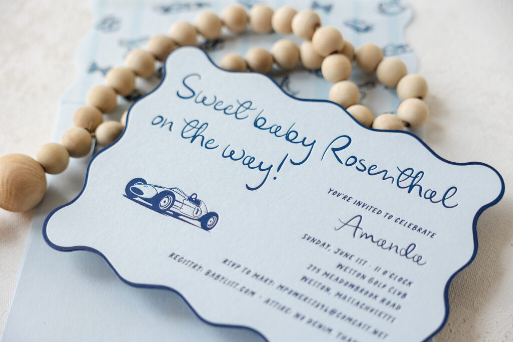 Die Cut Shower Invitation