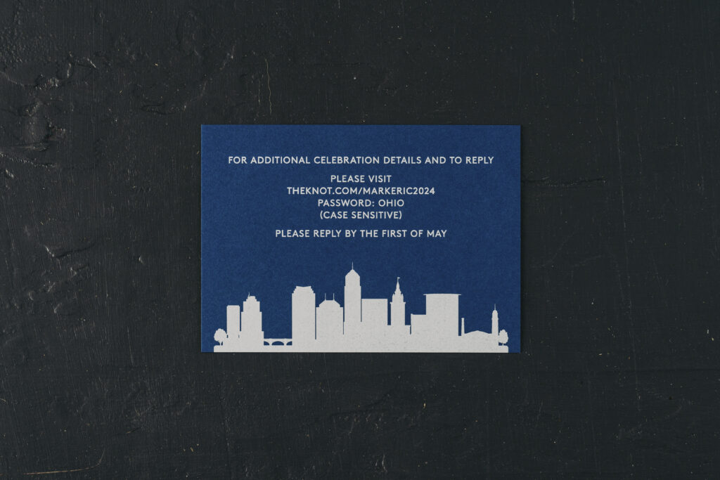 Modern Art Deco Letterpress Invitations