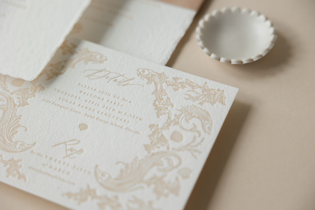 letterpress printing wedding stationery