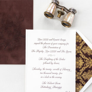 Letterpress Invitation with Velvet Accents