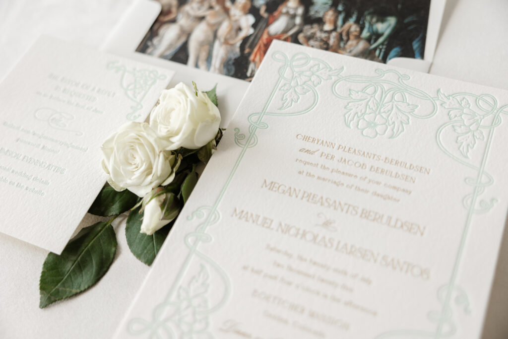 Wedding Invitation with Floral Detail