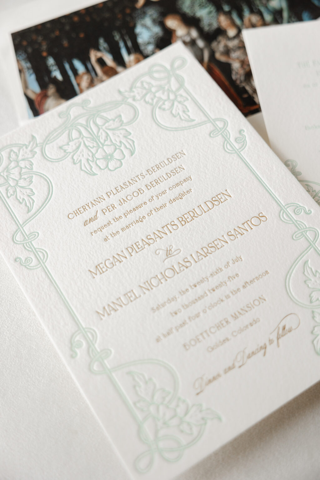 Letterpress and Foil Wedding Invitations