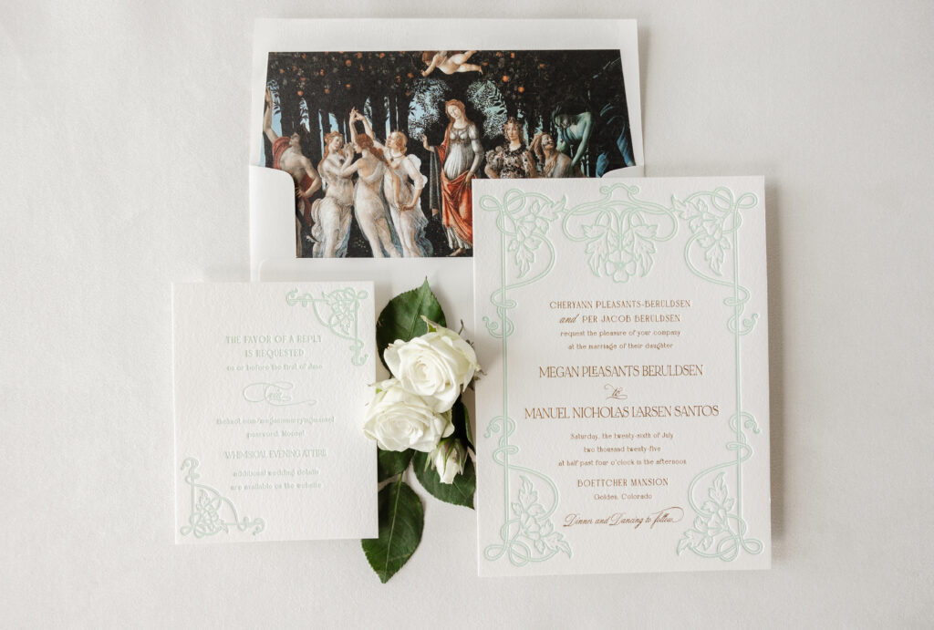 Letterpress and Foil Wedding Invitations