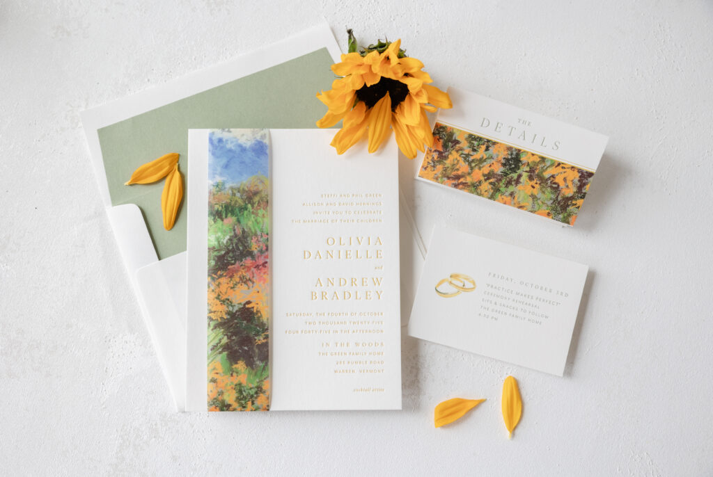 Letterpress Wedding Invitation Suite