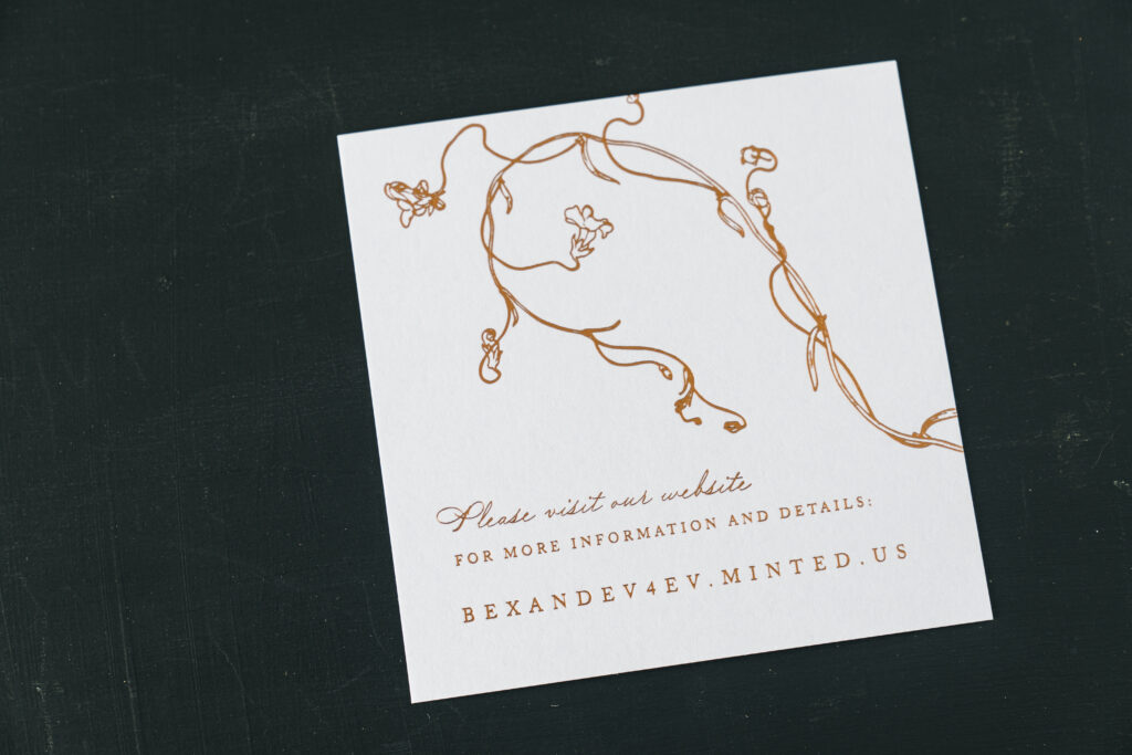 Copper Matte Foil Website Card