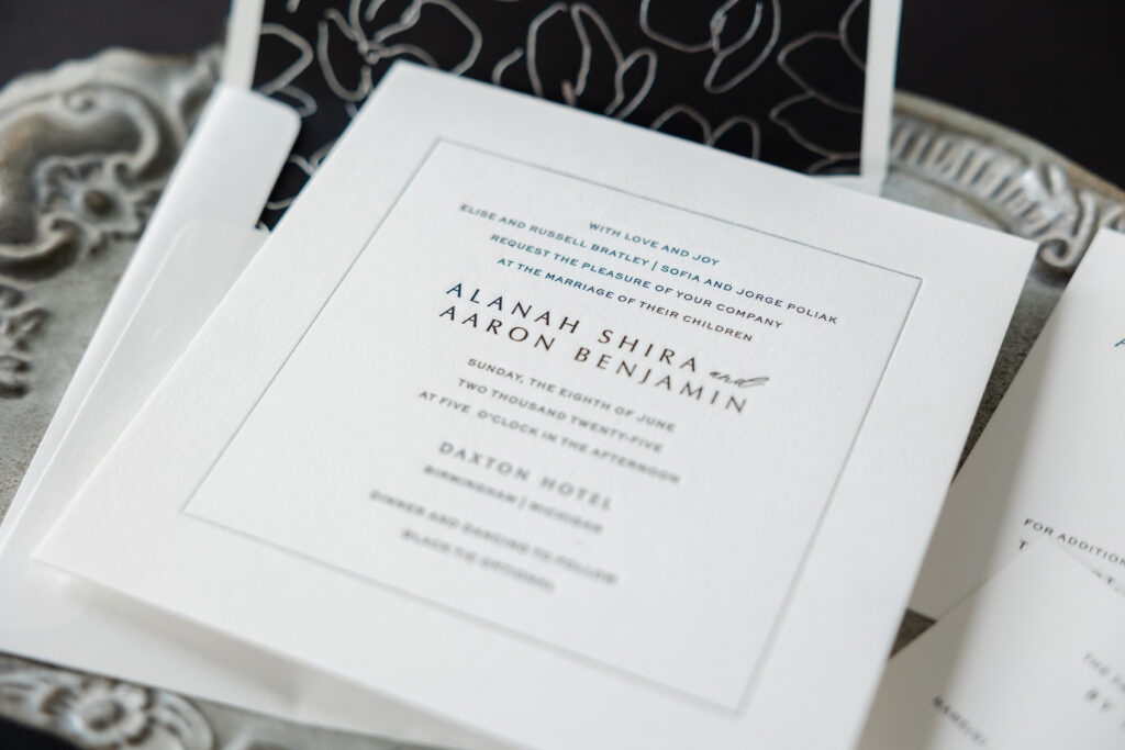 Modern Engraved Invitation