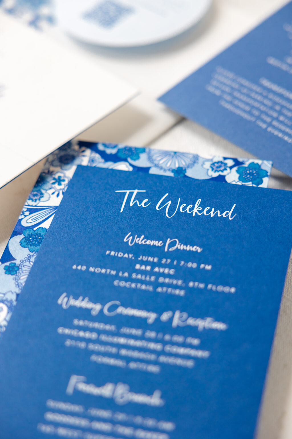 Foil details card on color paper