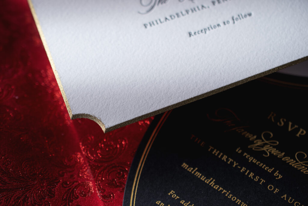 Die cut invite detail