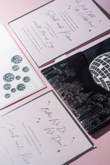 Letterpress and Foil Glam Invites