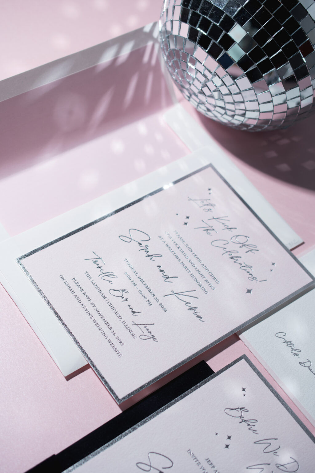 Glam Rehearsal Dinner Invite