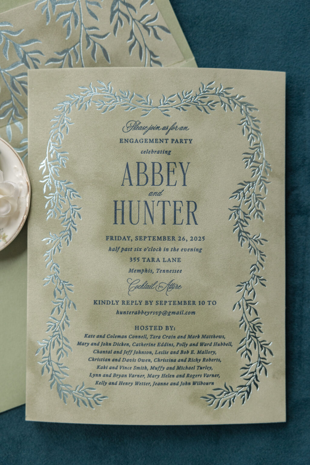 Velvet Engagement Party Invitations