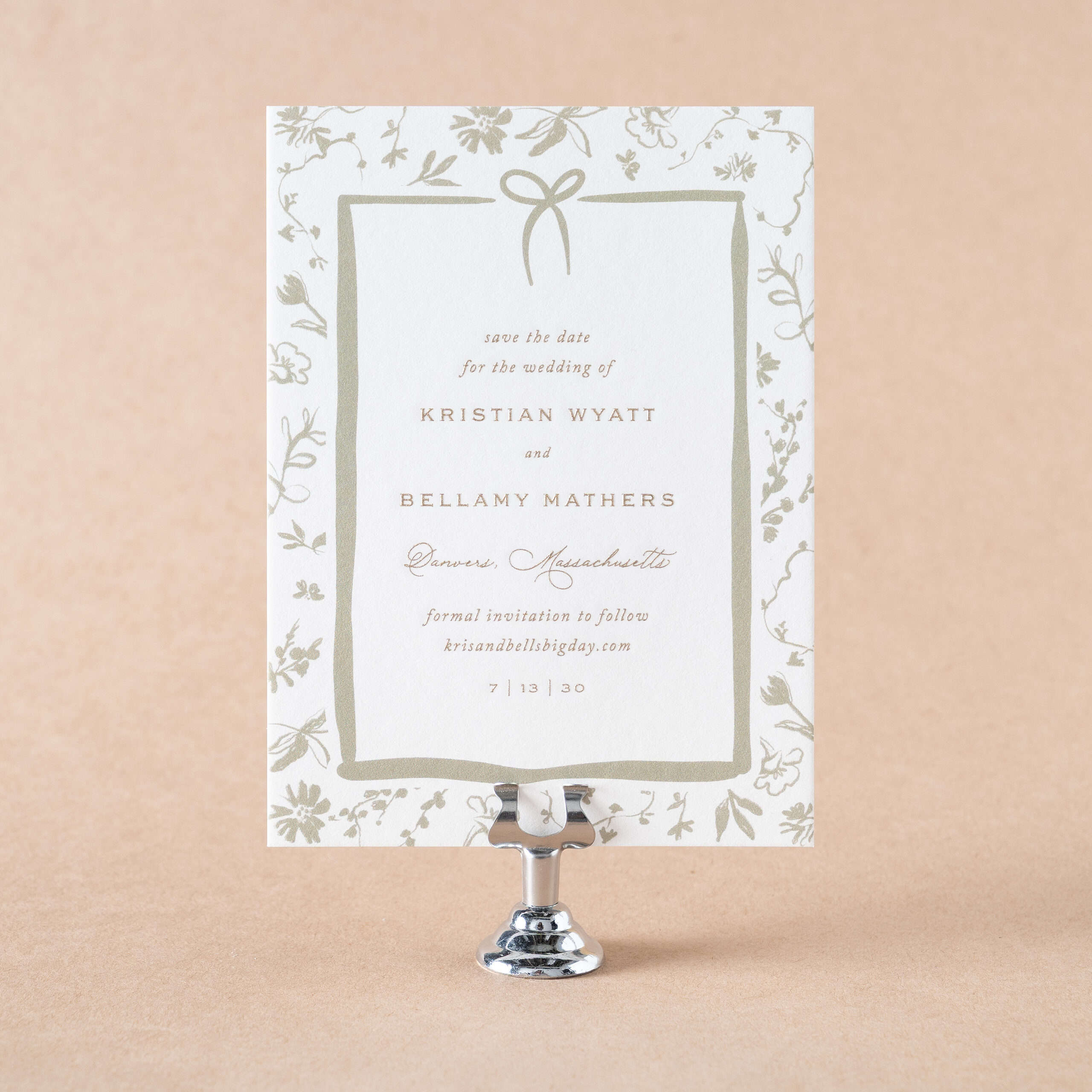 Hettie Save the Date design