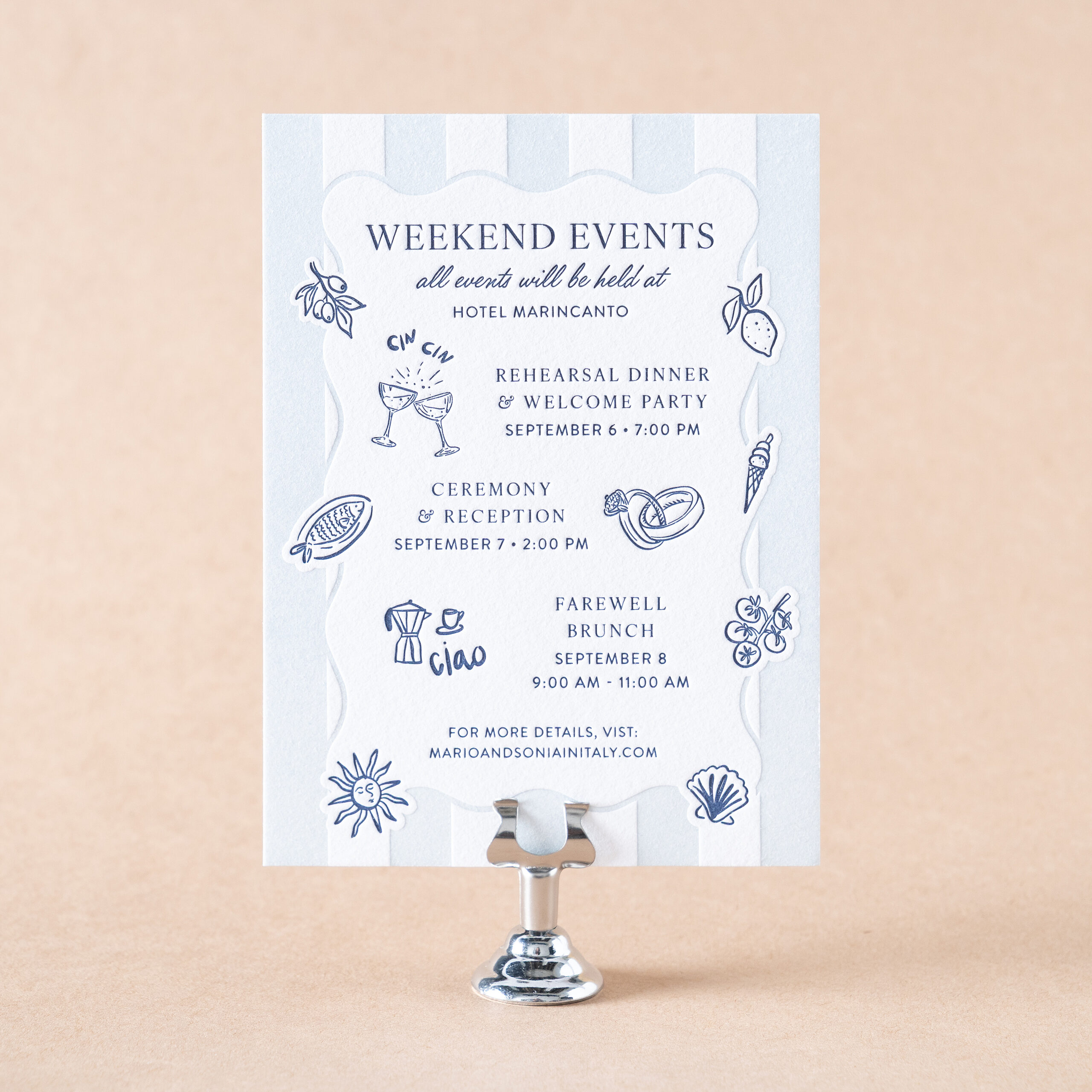 Italo Weekend Events Card design