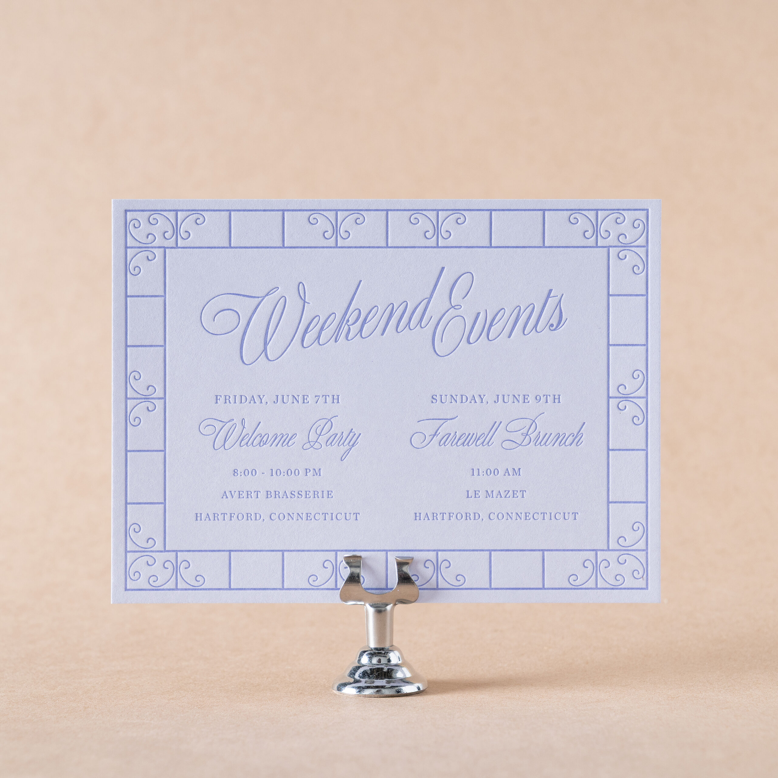 Mallory Events Card design