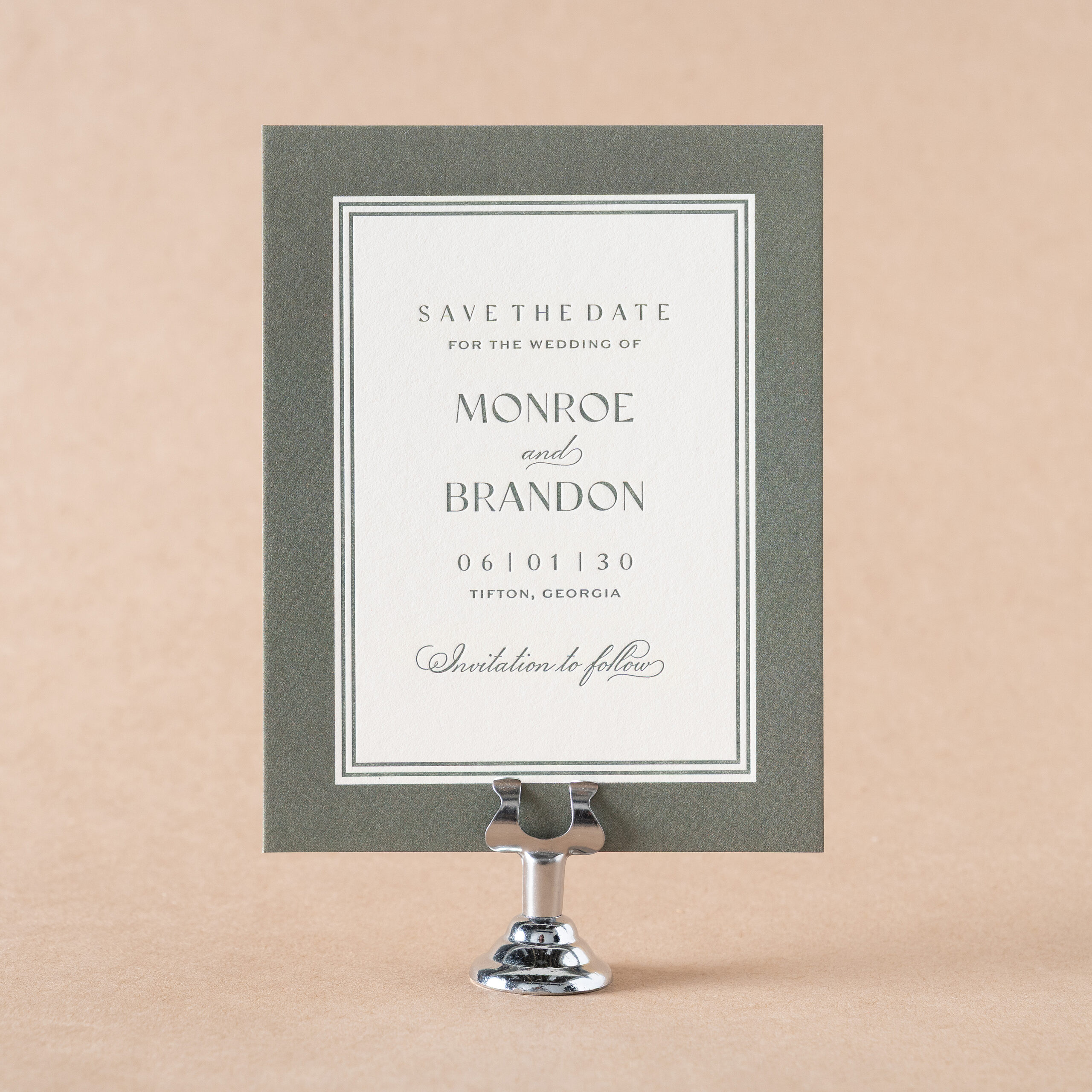 Monroe Save the Date design