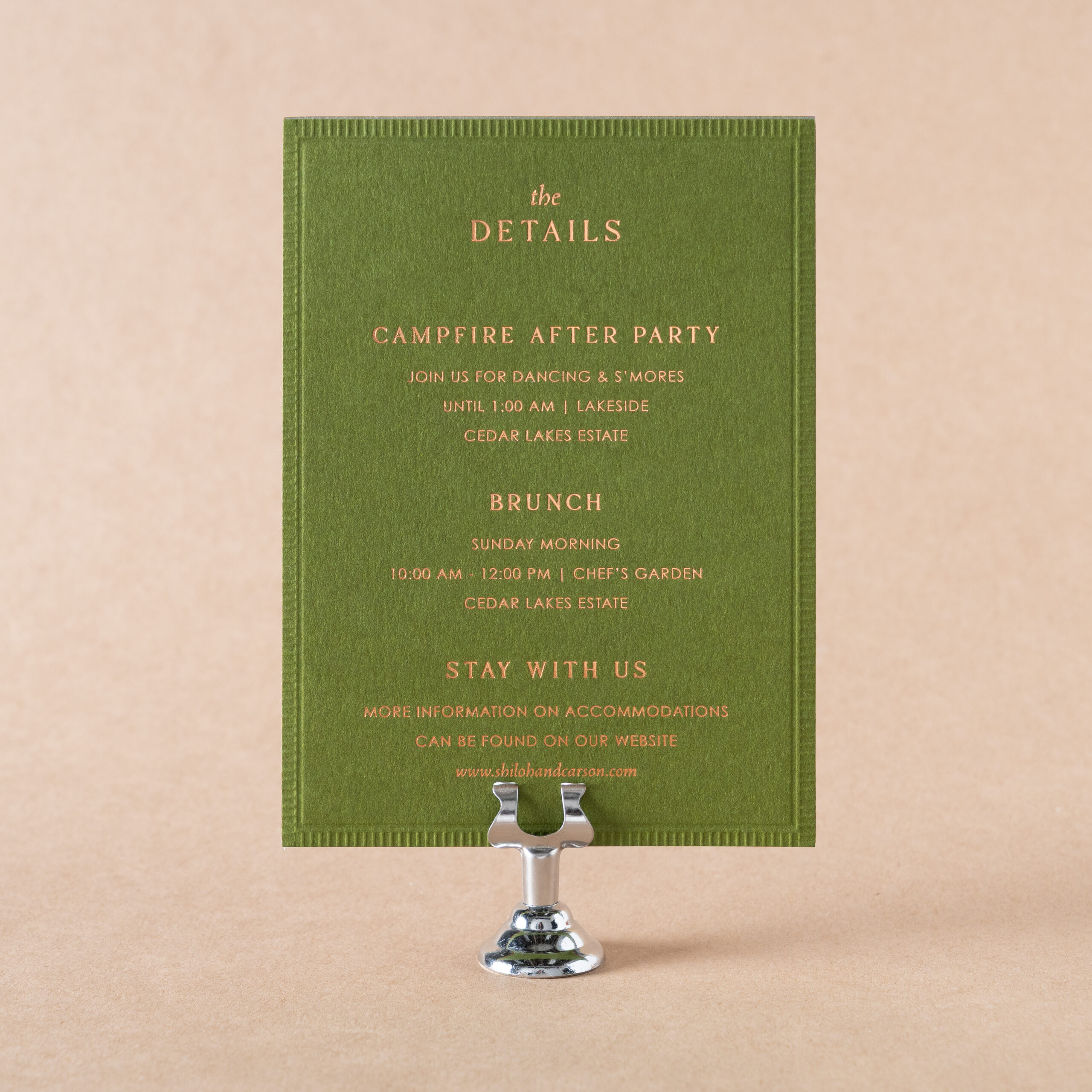 Pennington Details Card design