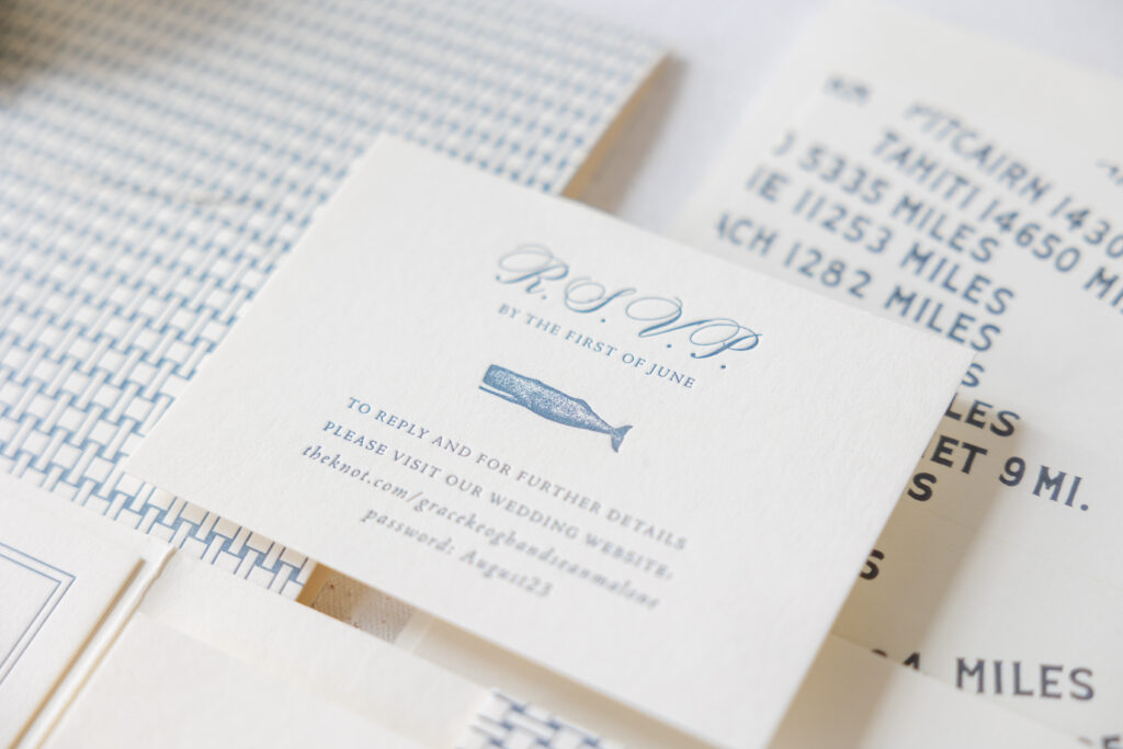 Letterpress rsvp card