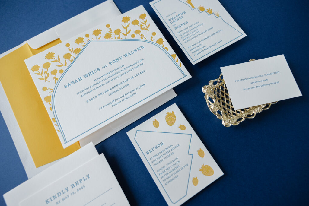 Floral wedding invitations