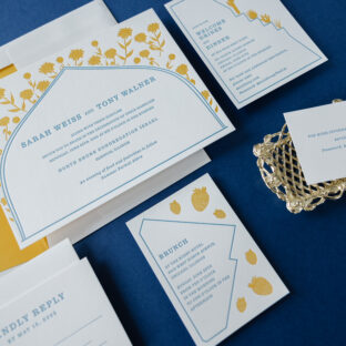 Floral wedding invitations