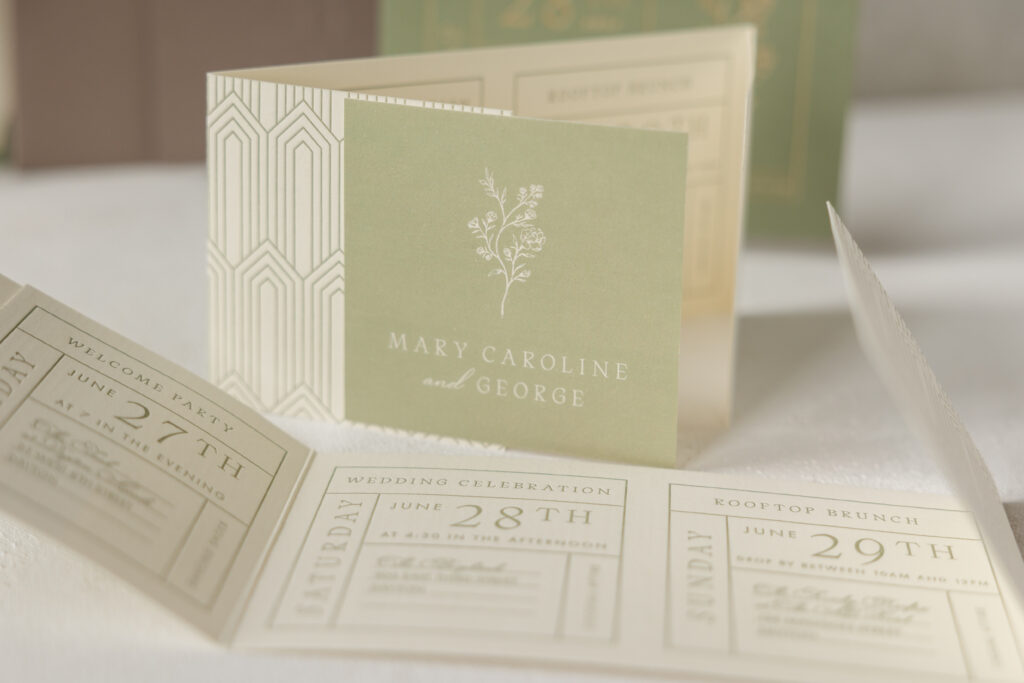 letterpress and foil details card