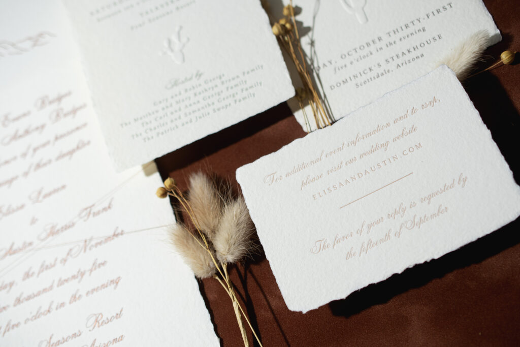 letterpress rsvp card